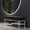 Ławka tapicerowana ARAD 100cm biały / kronos 34